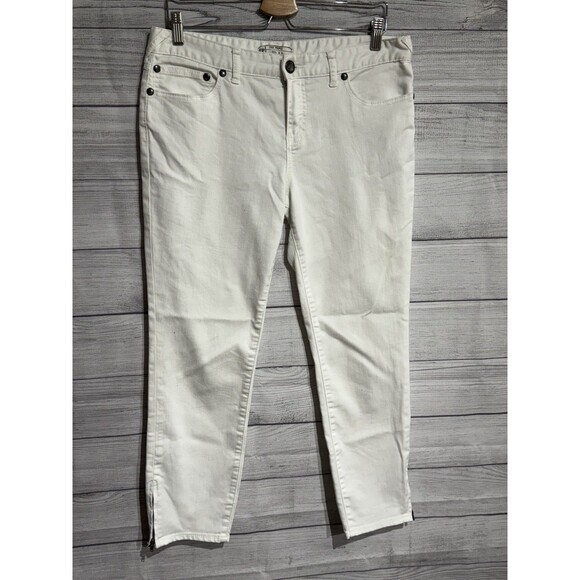 Free People Denim - Free People Zip Ankle Straight Leg Jeans Stretch Size 31